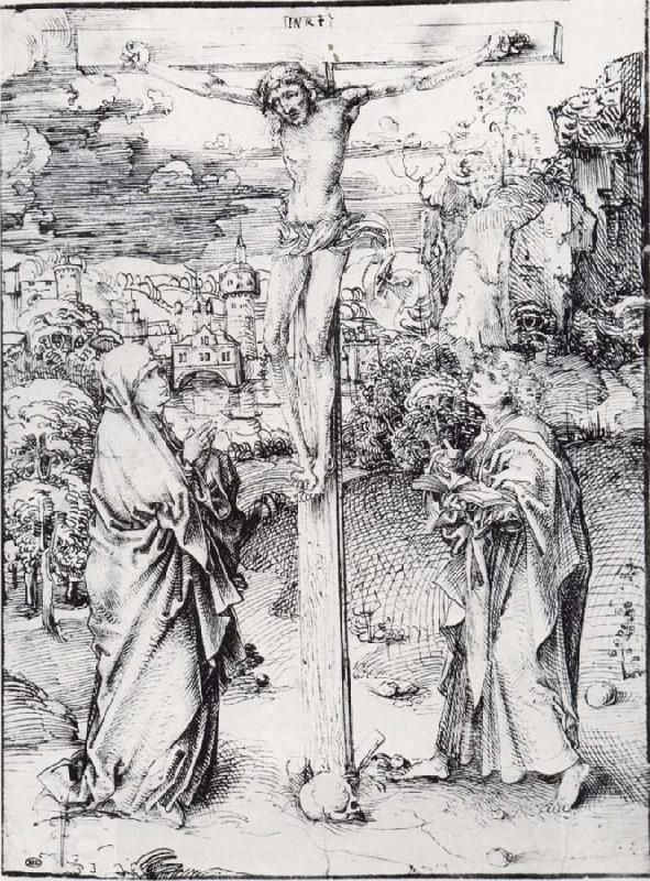 Albrecht Durer Christ on the Cross between the Virgin and St.John China oil painting art